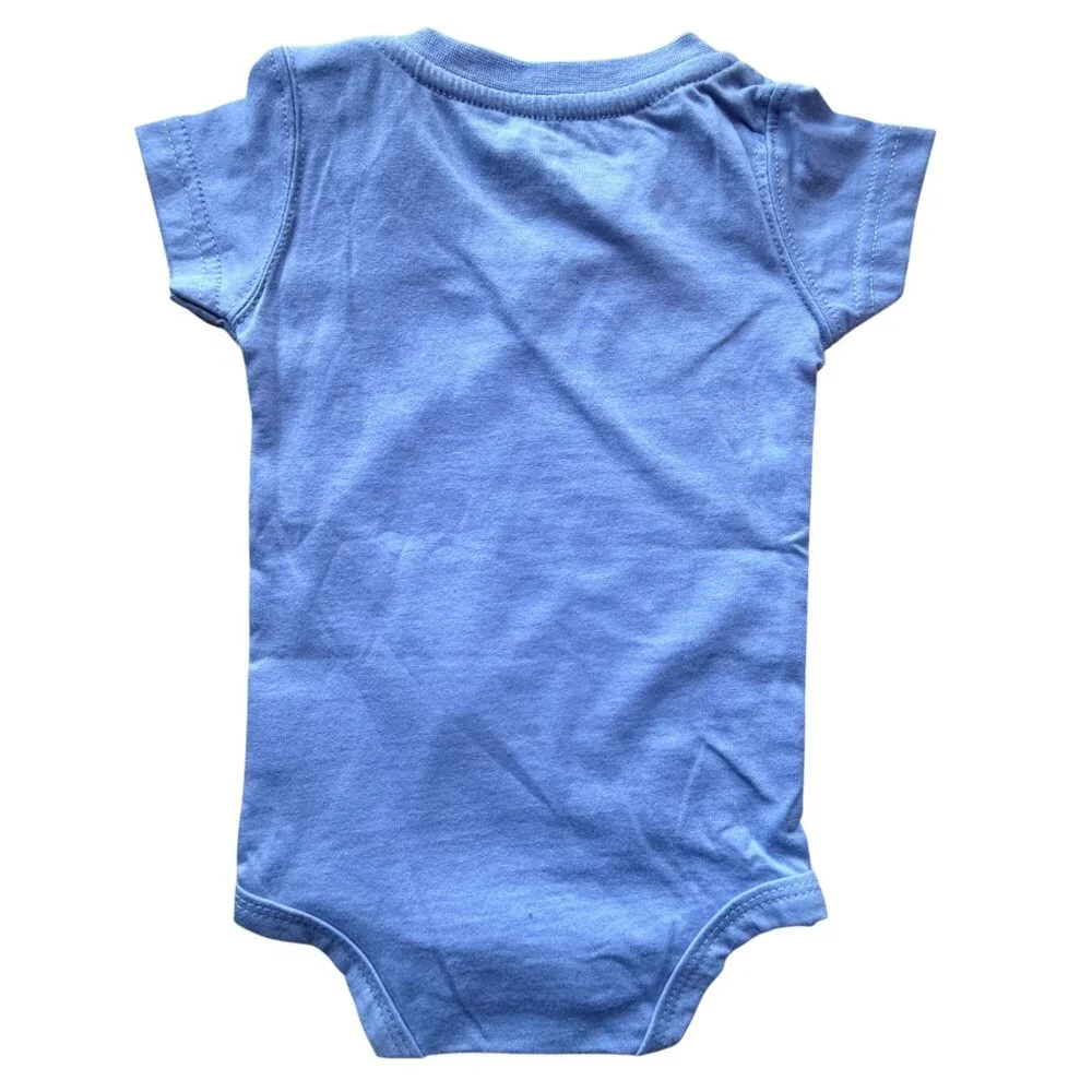 Littlest Prince Couture Baby bodysuit 3 Months Light Blue Cotton Blend V-Neck